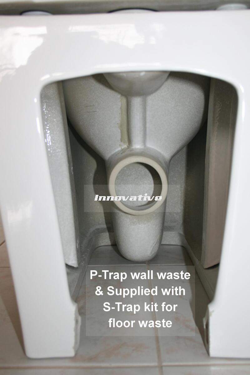 Oslo Short Projection Rimless Toilet, Compact Back to Wall Toilet