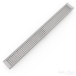 1800mm Stainless Steel Linear Floor Waste Channel Grate Square Hole Shower Waste 1800x80x25mm