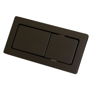 Rectangular Matte Black Toilet Flush Buttons For Back To Wall Toilet