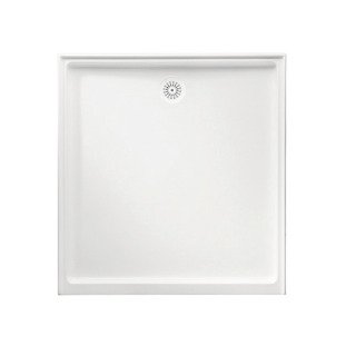 Flinders Polymarble 760x820, Rectangular Shower Base, Rear Outlet