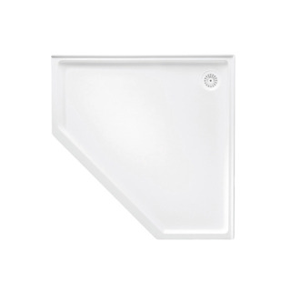 Flinders Polymarble Neo 1000, Corner Shower Base, Rear Outlet