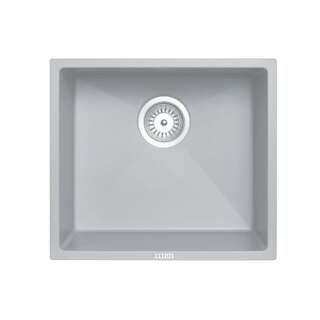 457 x 406 x 200mm Carysil Magic Salsa Single Bowl Granite Stone Kitchen/Laundry Sink Top/Flush/Under Mount/Concrete Grey