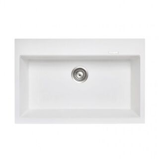 780 x 510 x 220mm Carysil Waltz 780 Granite Stone Kitchen Sink Top/Under Mount/Snova White